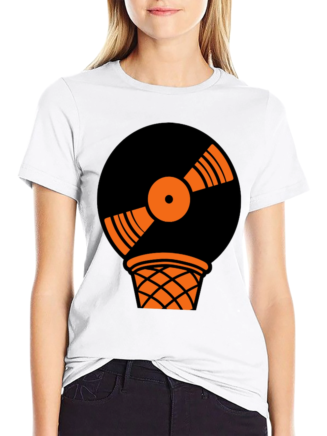Vinyl Record Basketball T-Shirt