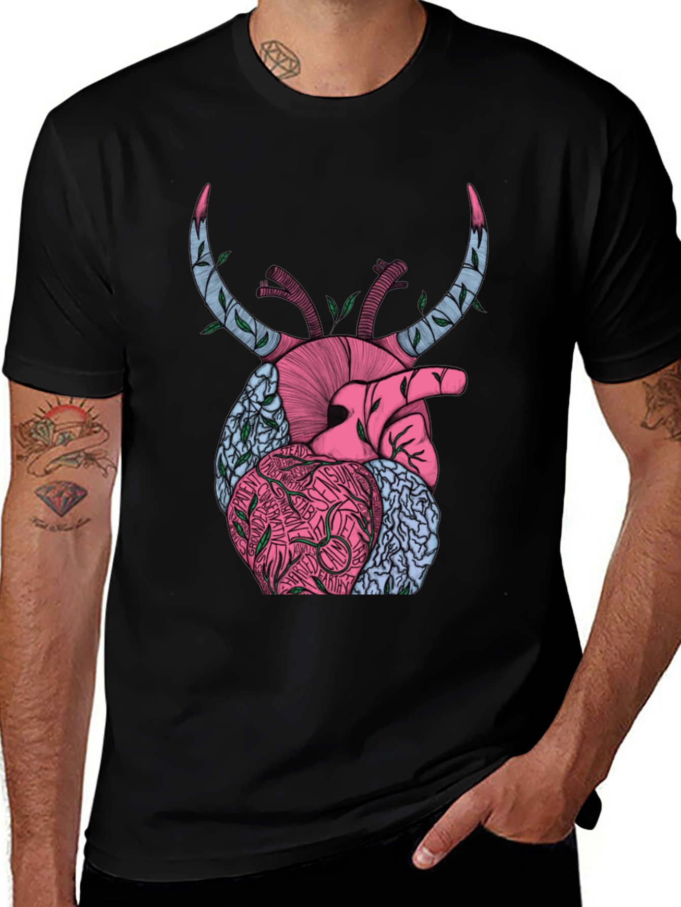 Anatomical Heart Graphic Tee - Unique Design