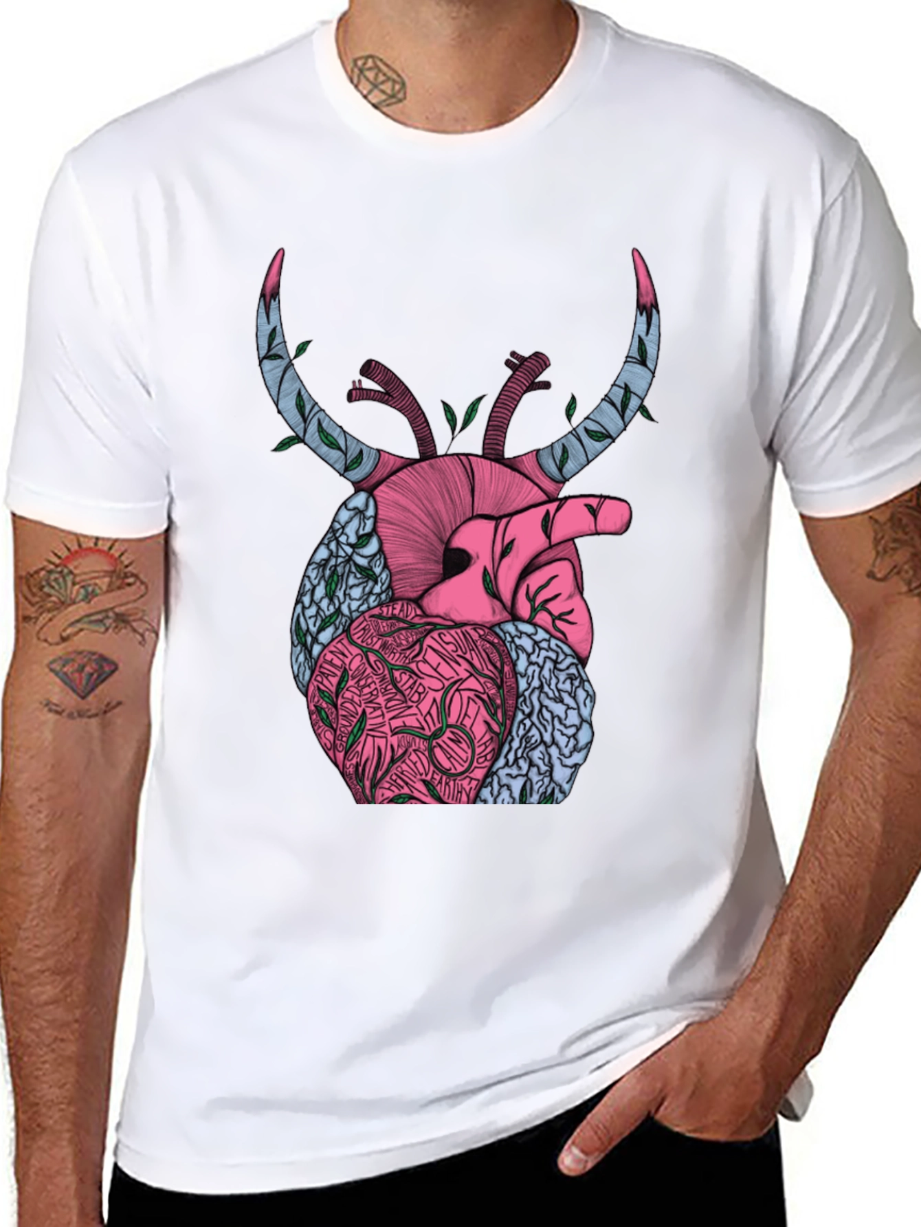 Anatomical Heart Graphic Tee - Unique Design