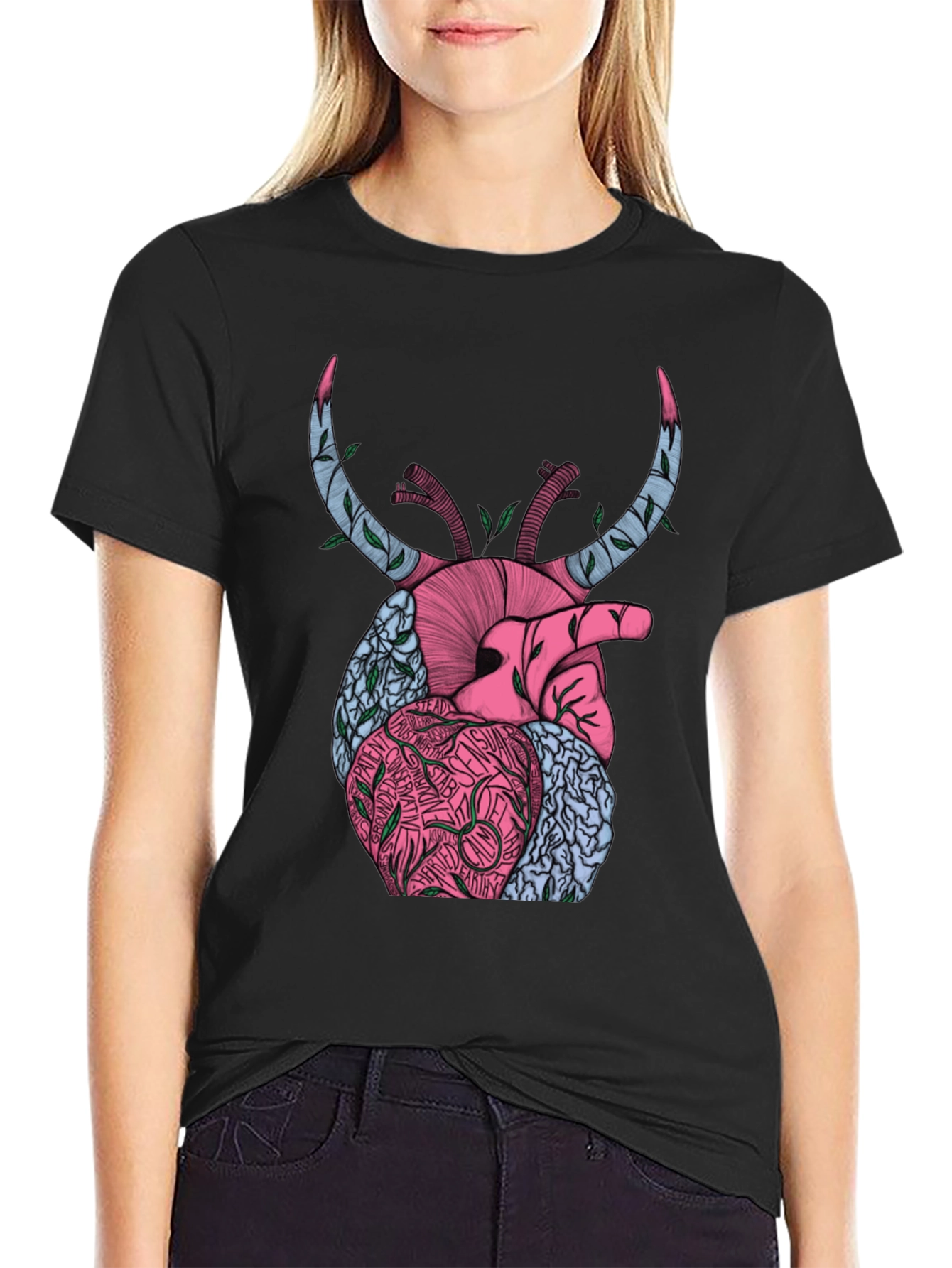 Anatomical Heart Graphic Tee - Unique Design