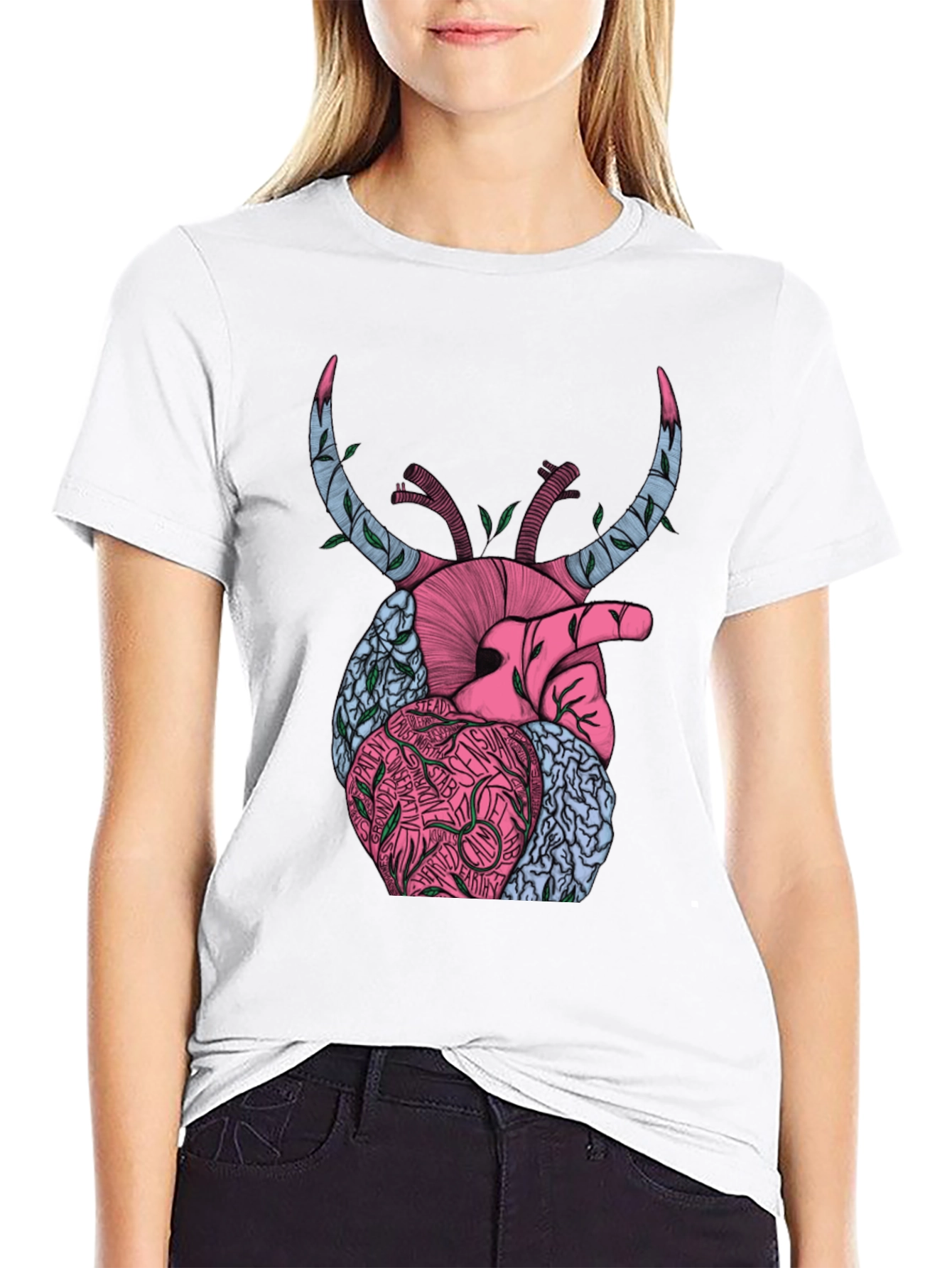 Anatomical Heart Graphic Tee - Unique Design