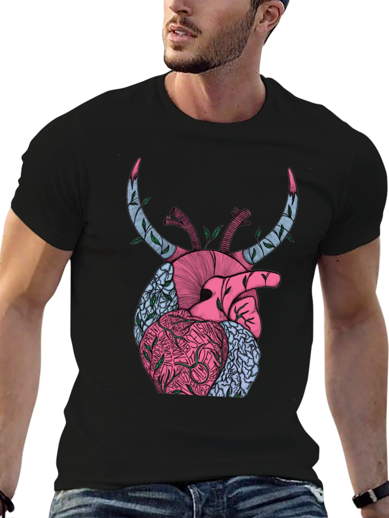 Anatomical Heart Graphic Tee - Unique Design