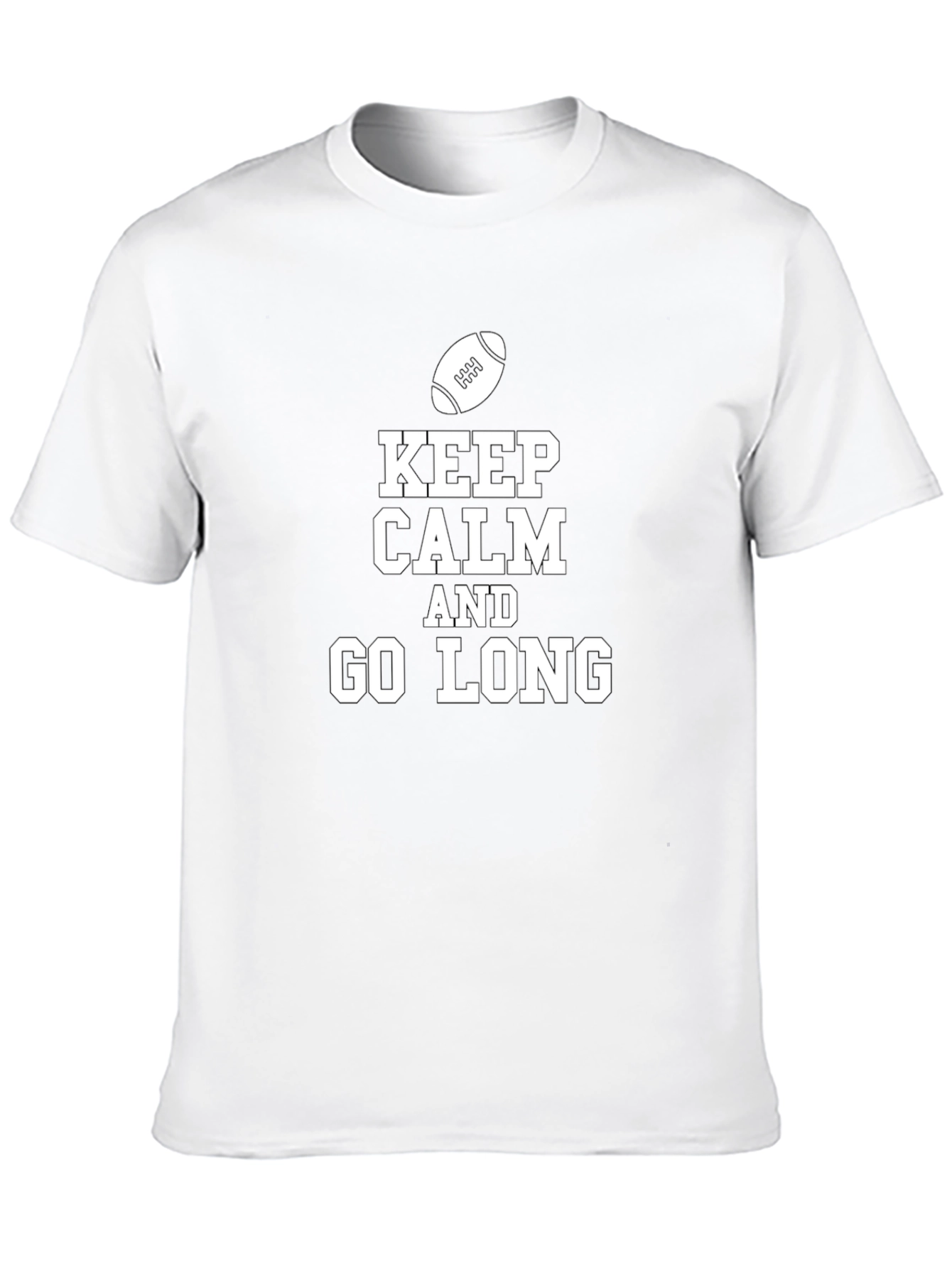 Keep Calm and Go Long Football T-Shirt