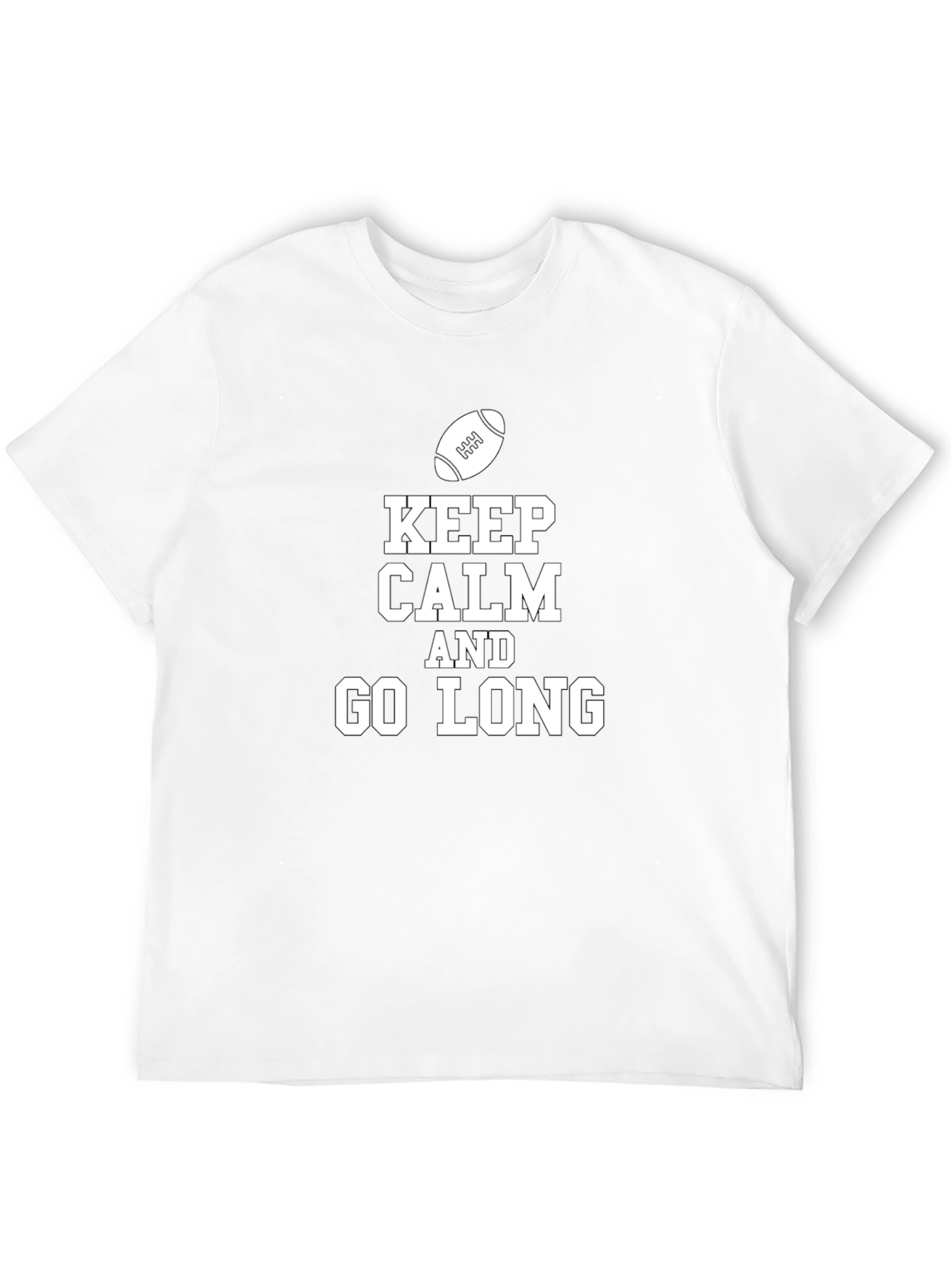 Keep Calm and Go Long Football T-Shirt