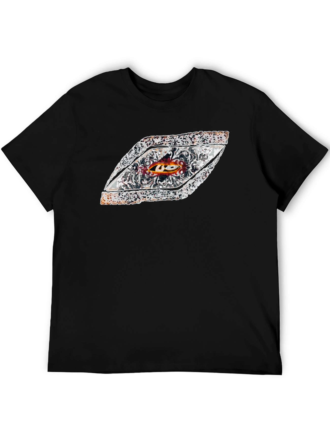 Eye-Catching Graphic Tee - Black