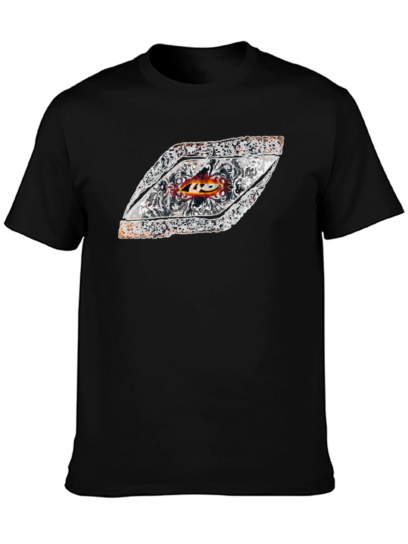 Eye-Catching Graphic Tee - Black