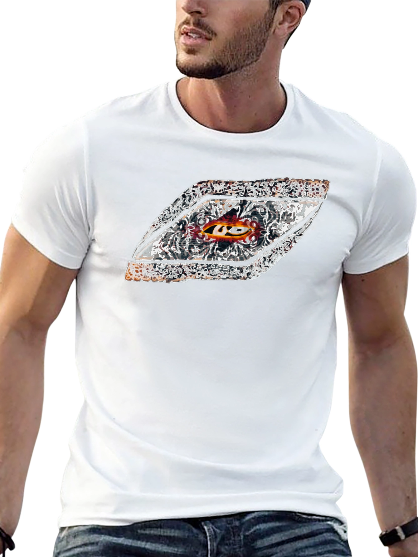 Eye-Catching Graphic Tee - Black