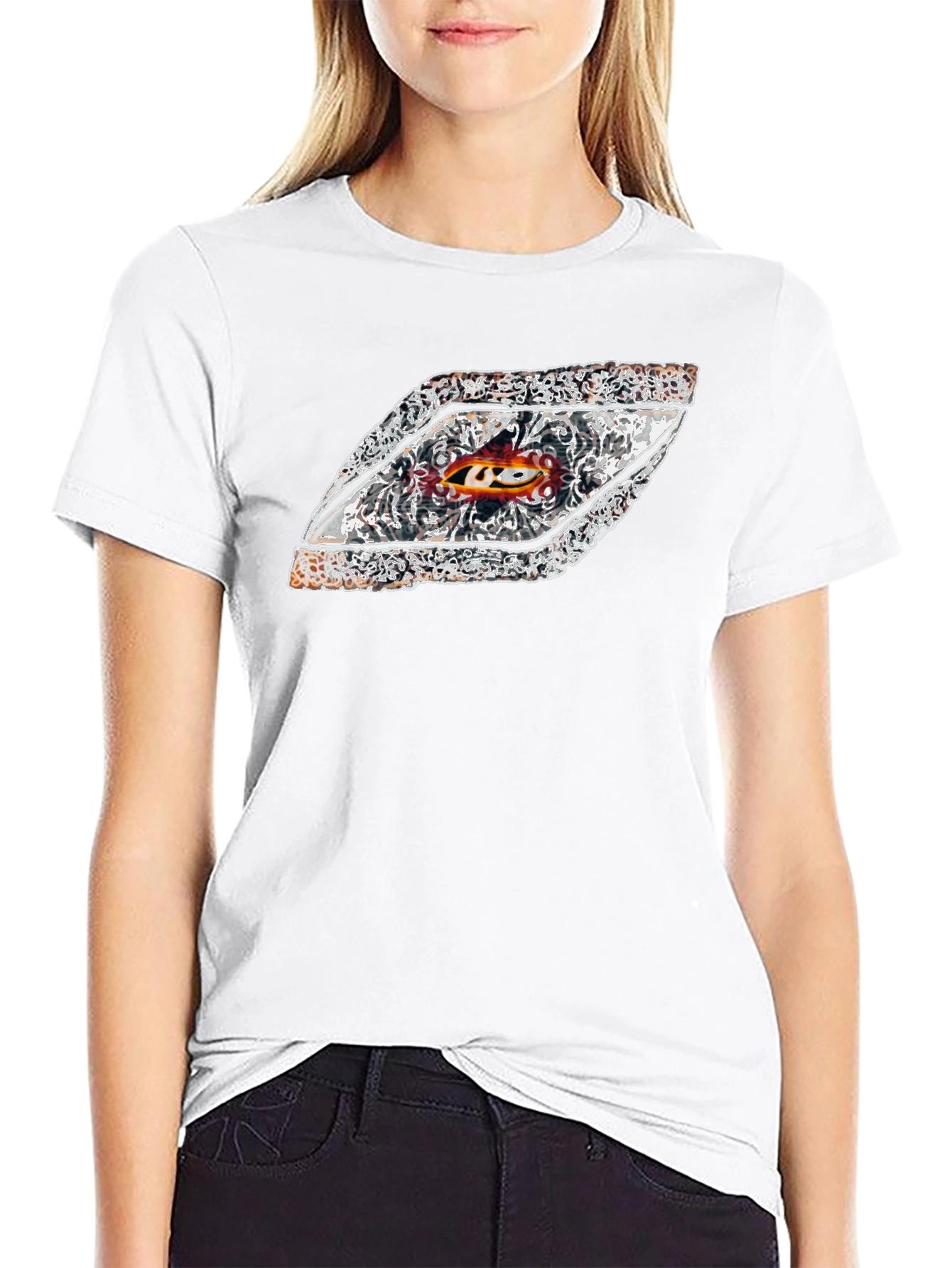 Eye-Catching Graphic Tee - Black