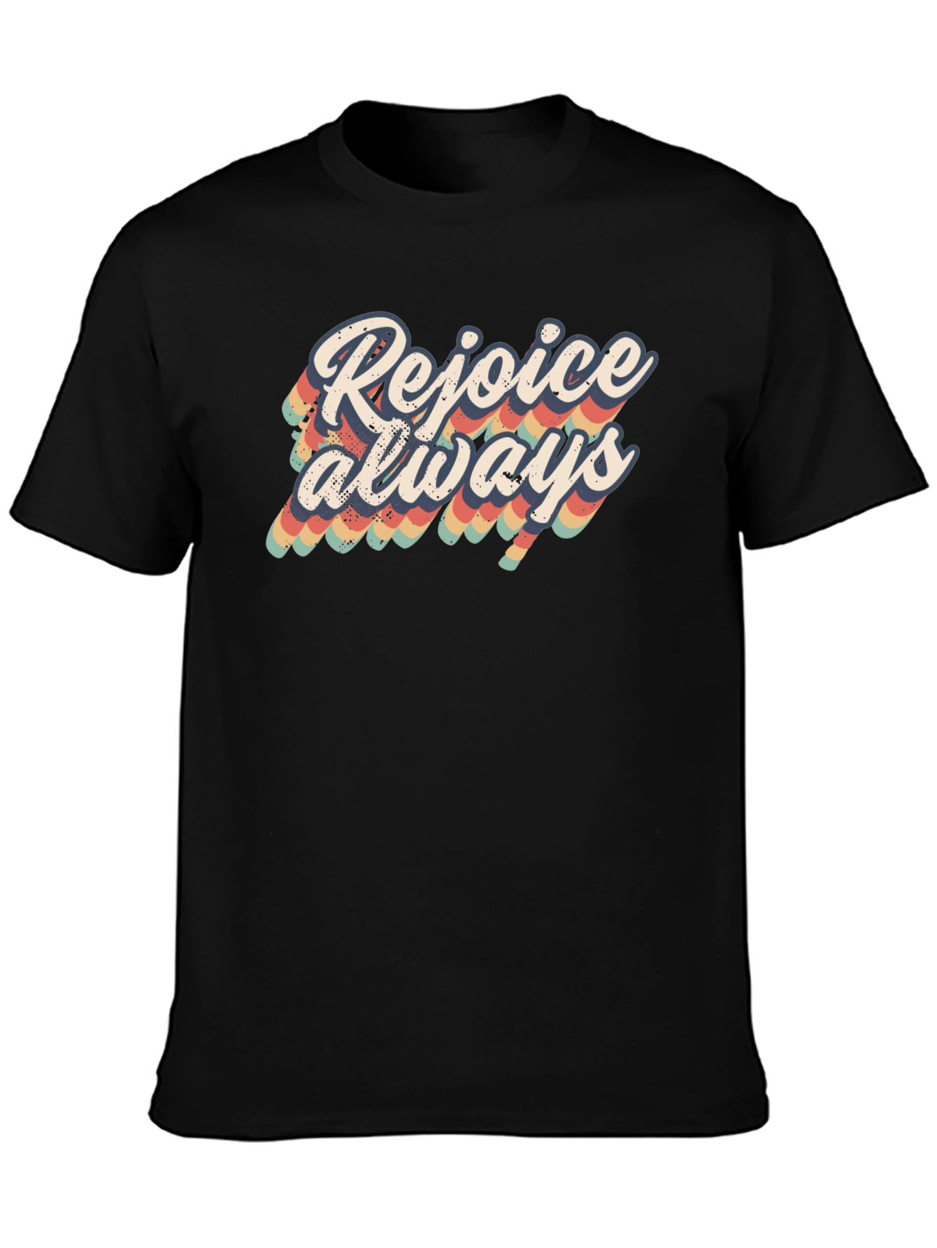 Rejoice Always Black Graphic Tee