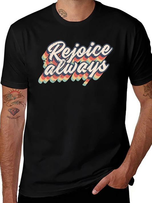 Rejoice Always Black Graphic Tee