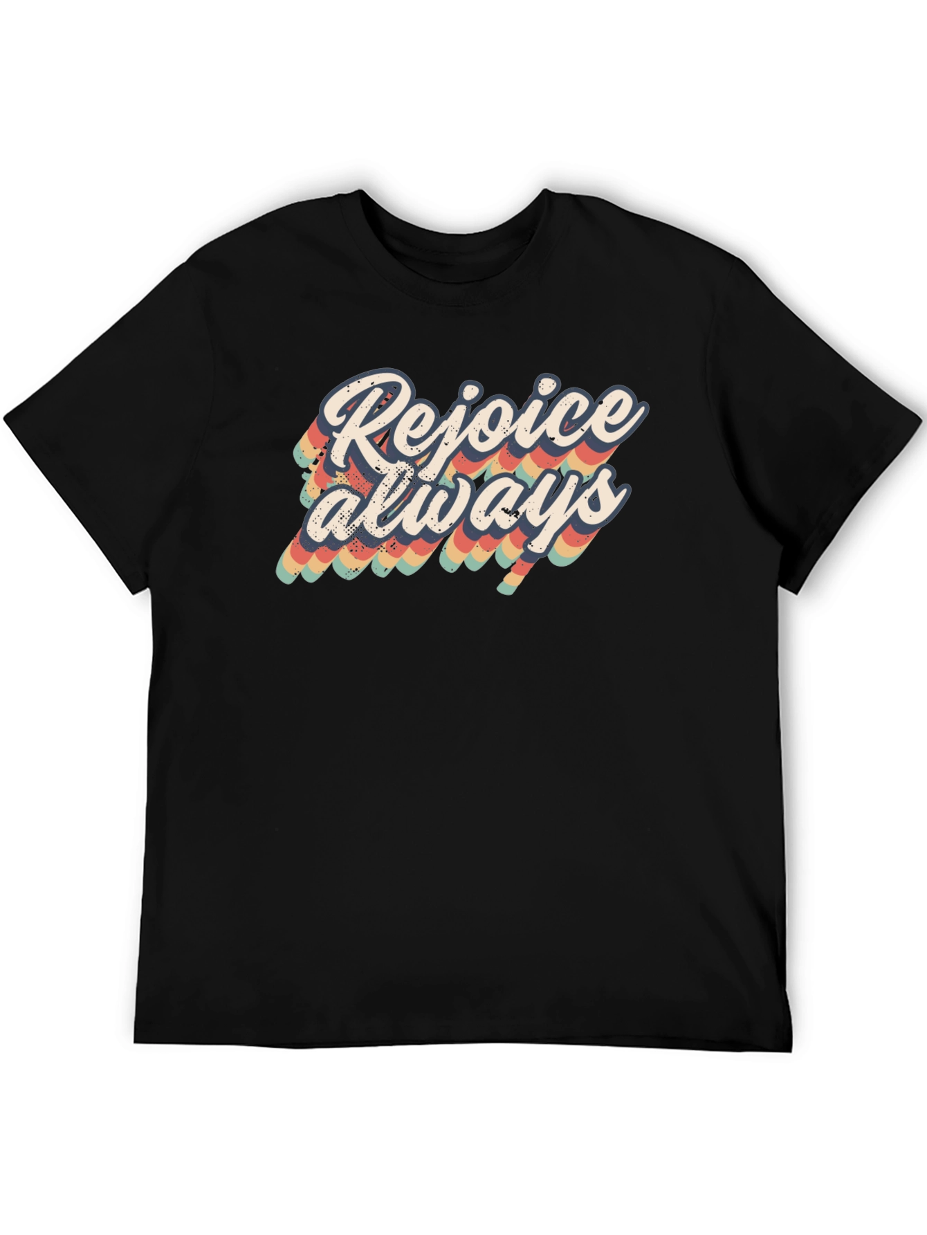 Rejoice Always Black Graphic Tee