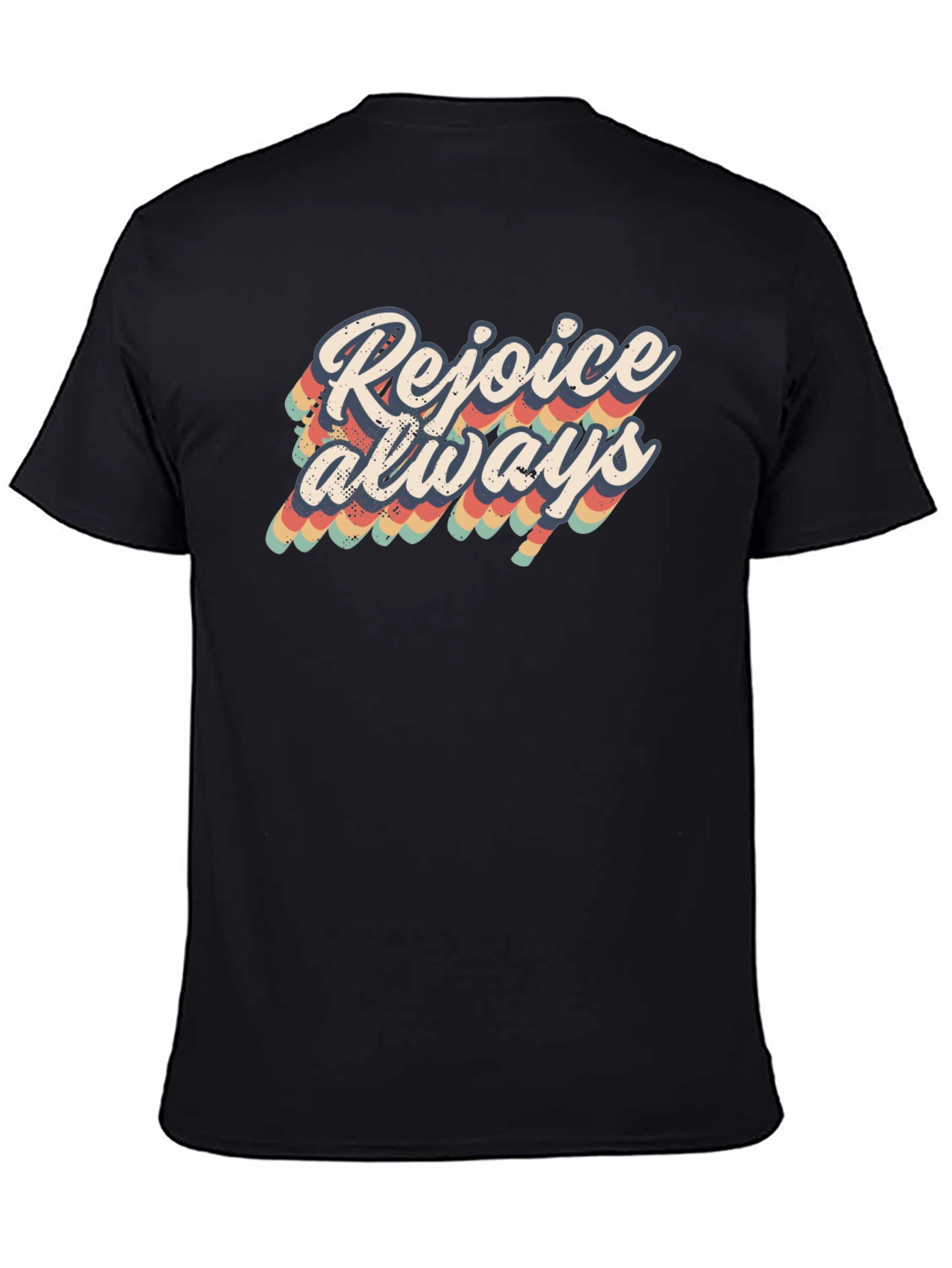 Rejoice Always Black Graphic Tee
