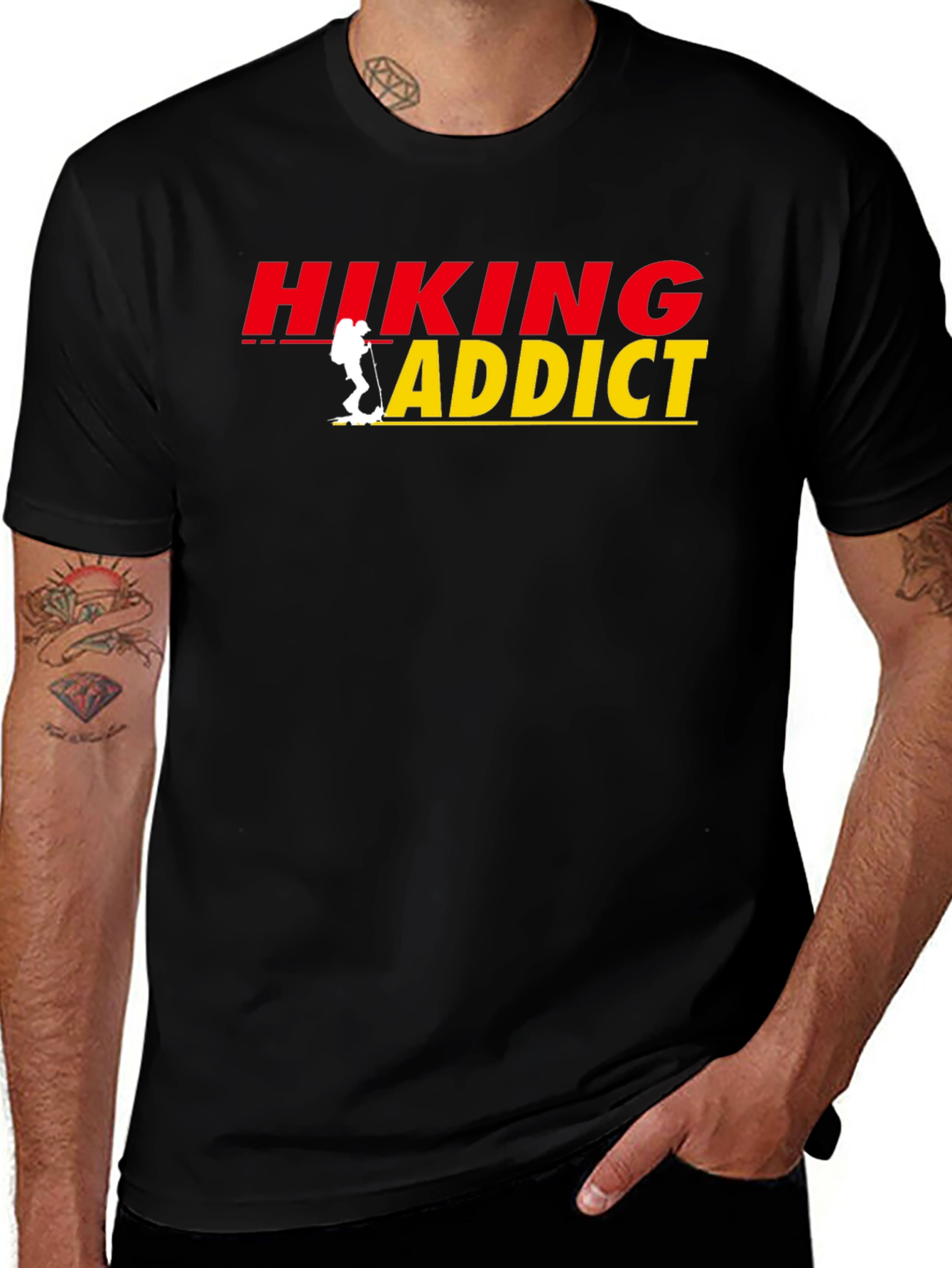Hiking Addict Graphic Tee - Outdoor Adventure T-Shirt