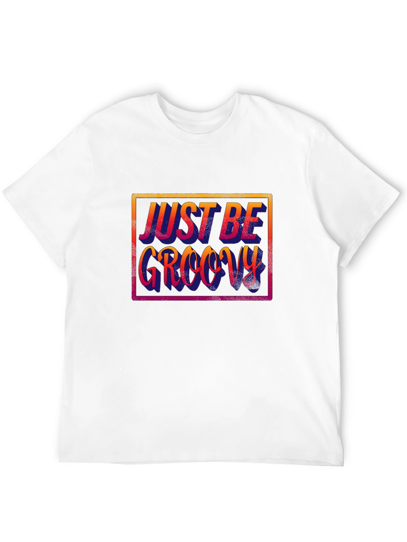 Just Be Groovy Black T-Shirt - Retro Style!