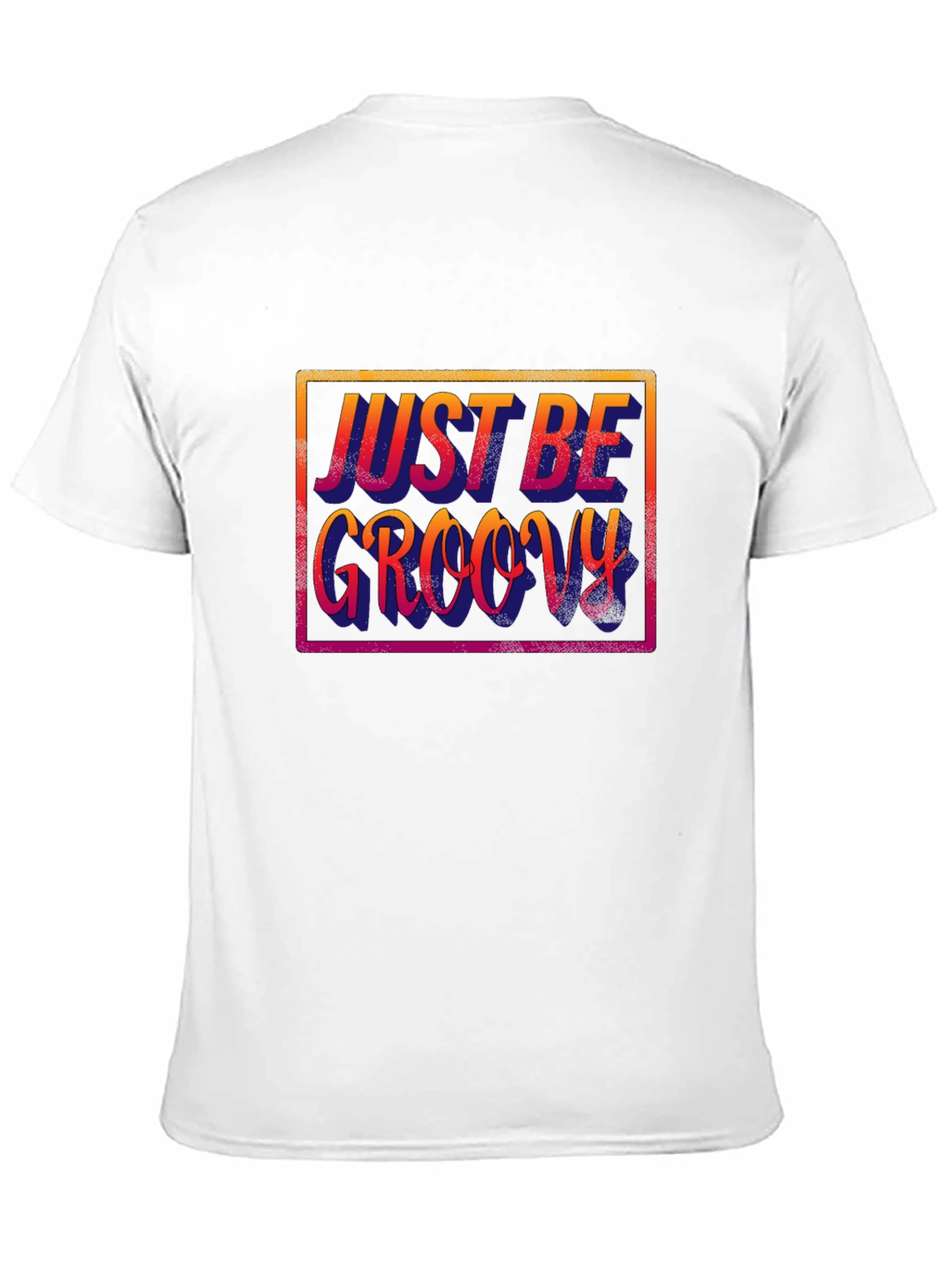 Just Be Groovy Black T-Shirt - Retro Style!