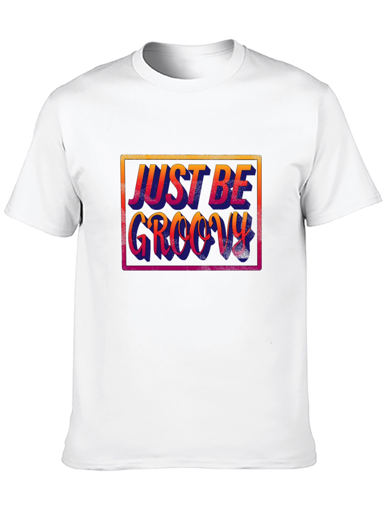 Just Be Groovy Black T-Shirt - Retro Style!