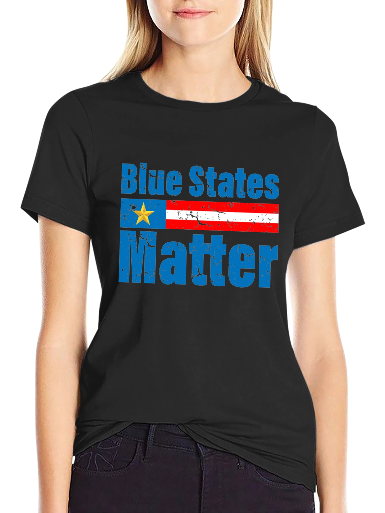 Blue States Matter Graphic T-Shirt