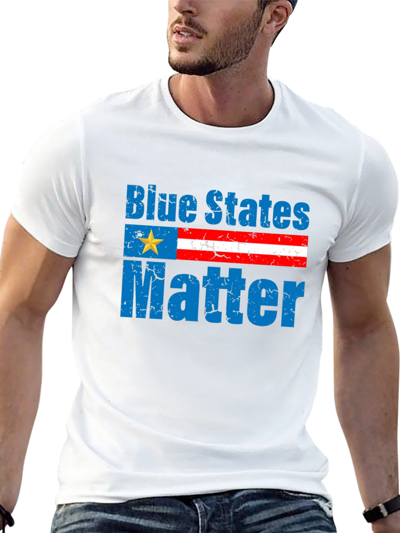 Blue States Matter Graphic T-Shirt