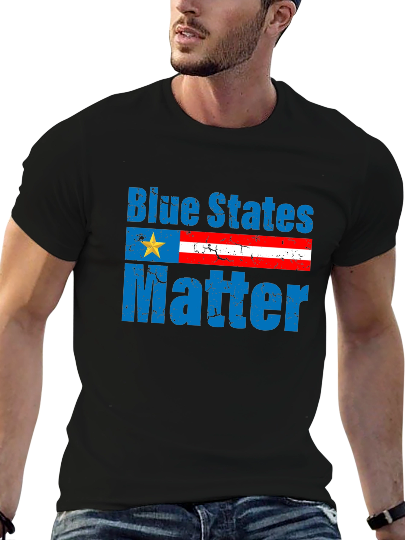 Blue States Matter Graphic T-Shirt