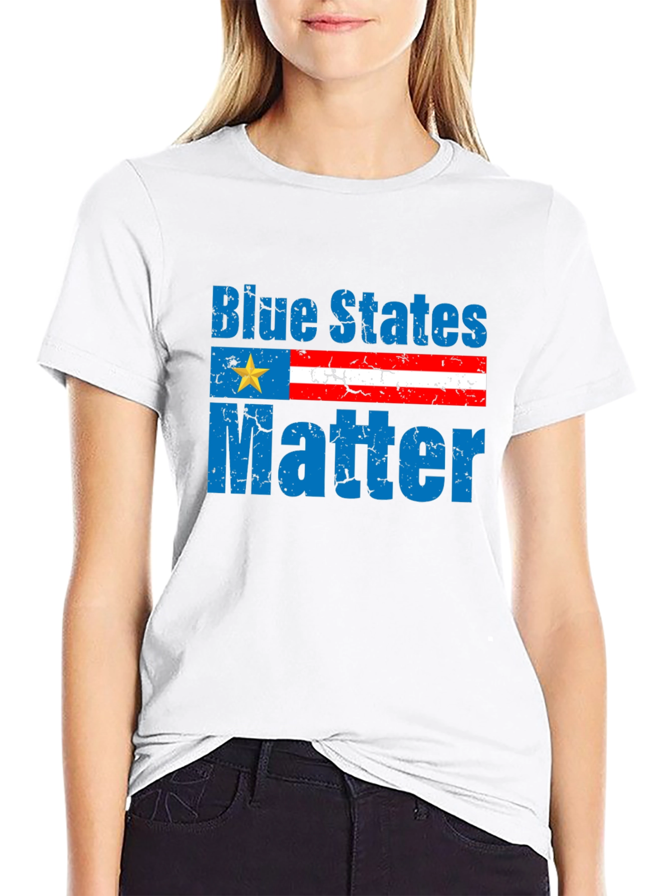 Blue States Matter Graphic T-Shirt