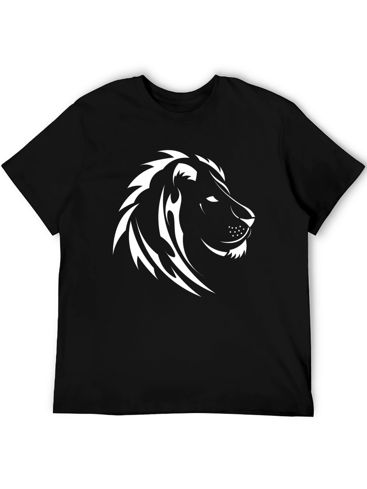 Lion Graphic Black Tee - Bold Style