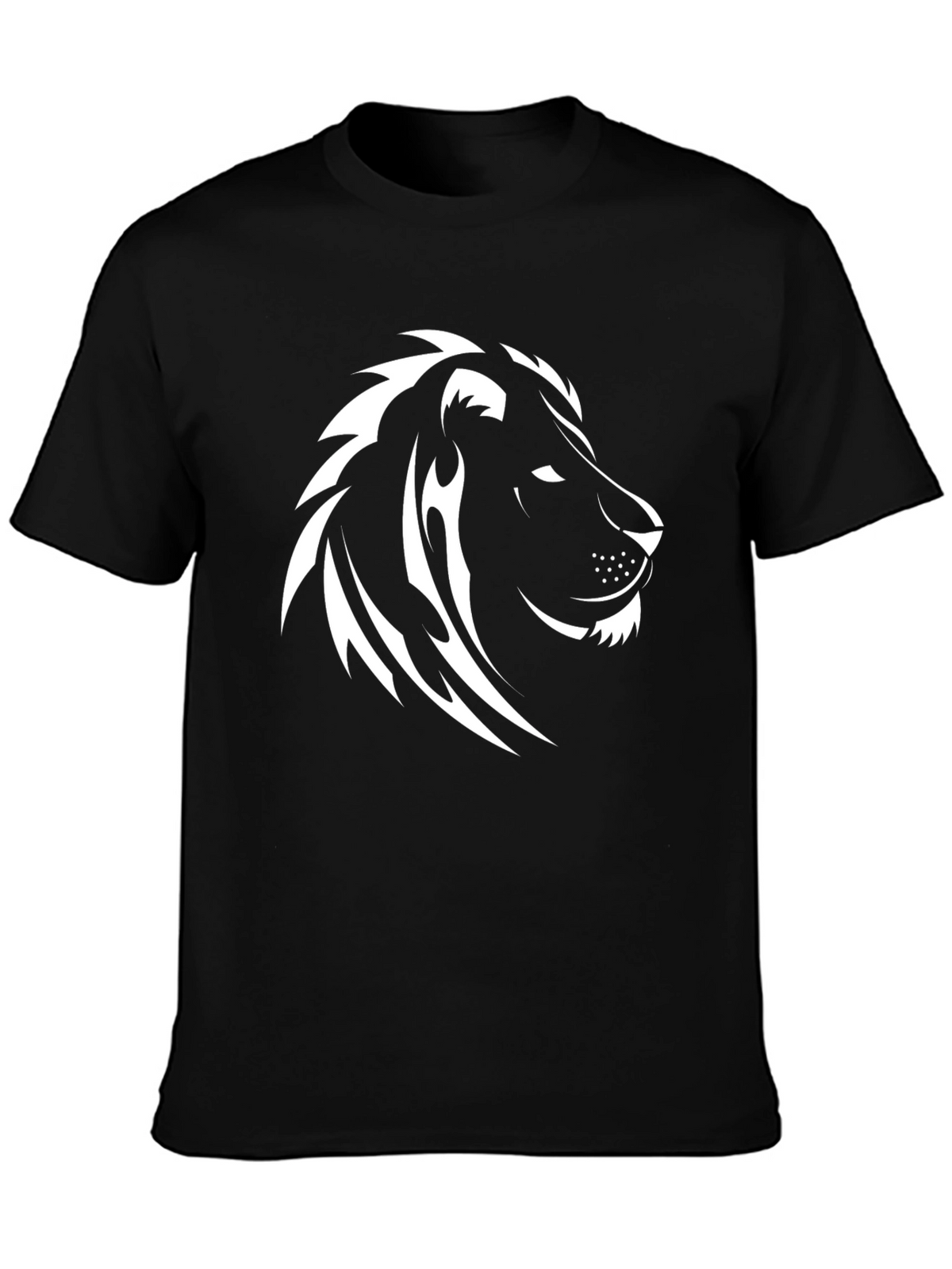 Lion Graphic Black Tee - Bold Style