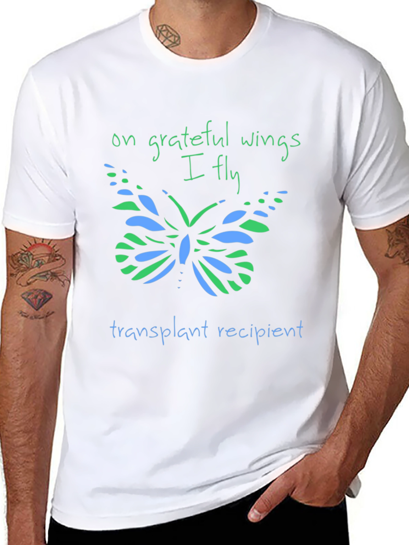 Grateful Wings Transplant Recipient T-Shirt
