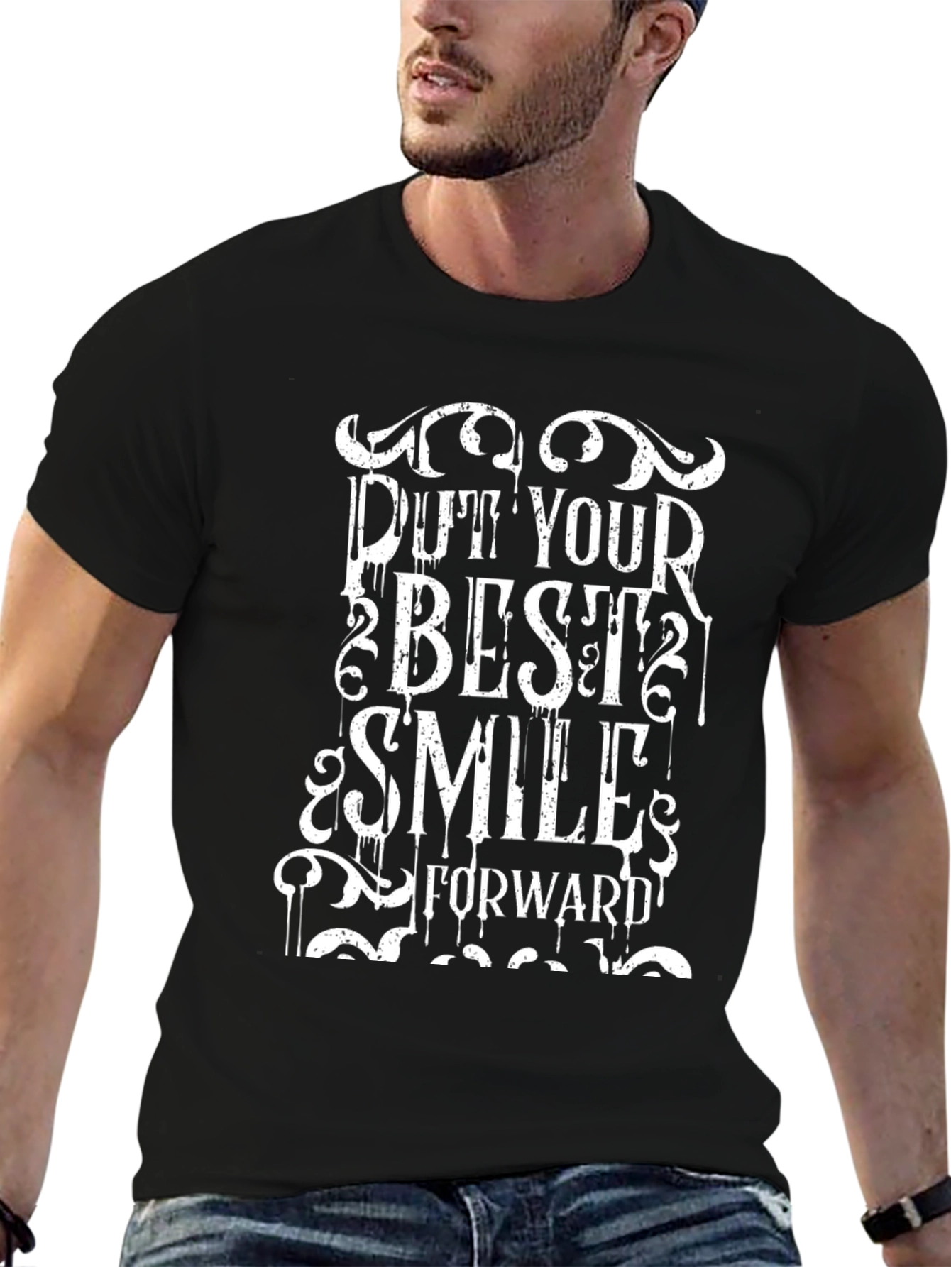 Put Your Best Smile Forward Black T-Shirt