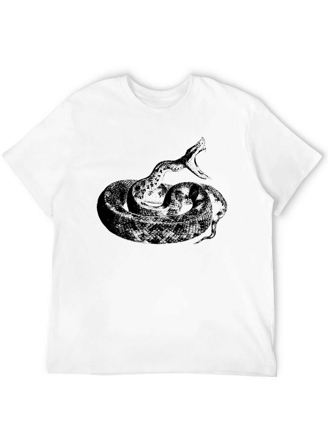 Mens Black Snake Graphic Tee