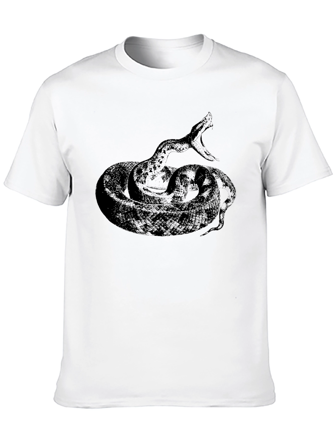 Mens Black Snake Graphic Tee