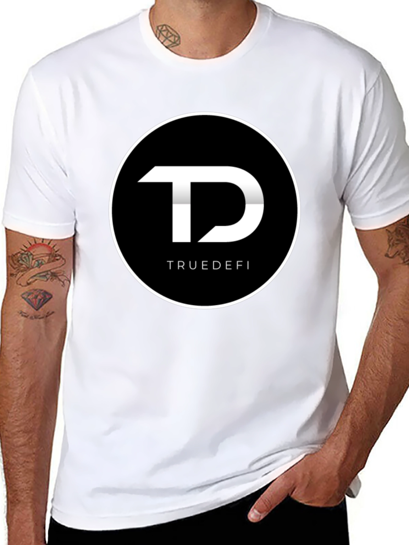 TrueDefi Logo Graphic Black T-Shirt