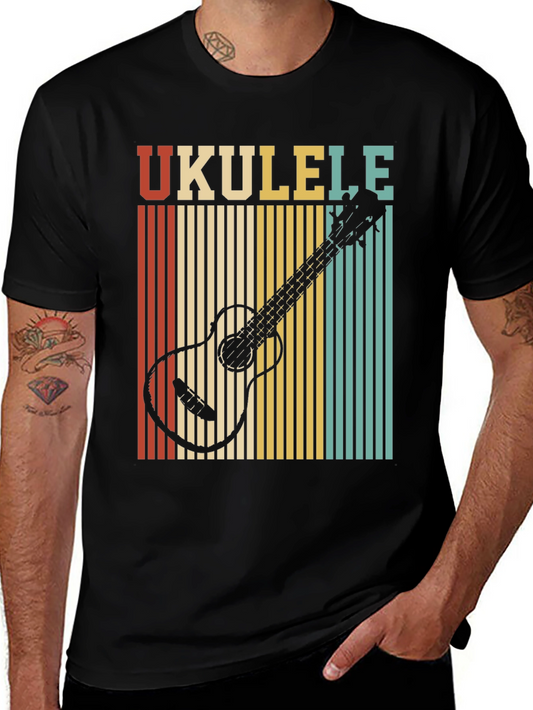Retro Ukulele Graphic Tee - Vintage Style Music Lover Shirt