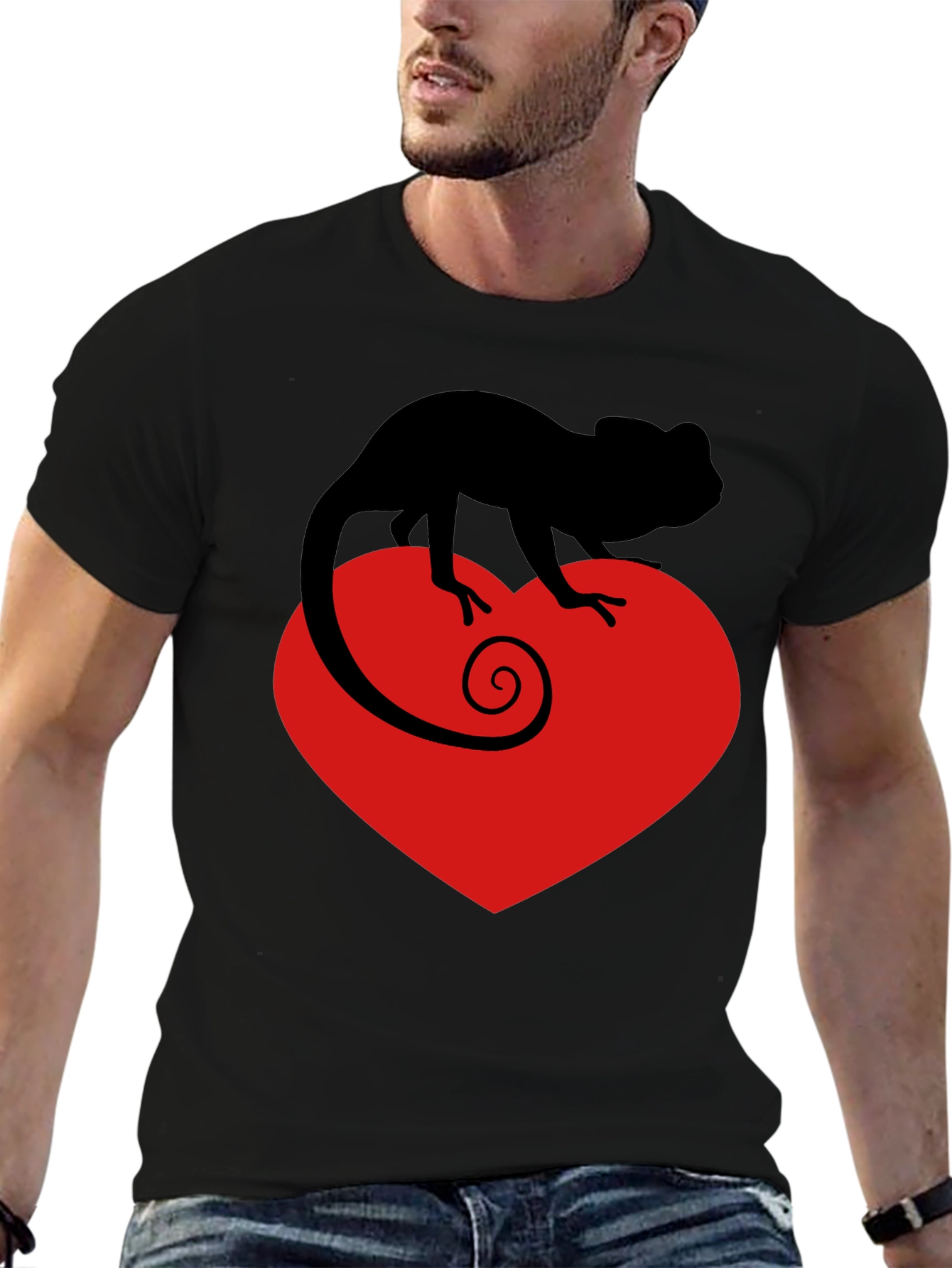 Chameleon Heart Graphic Tee - Love Reptiles!