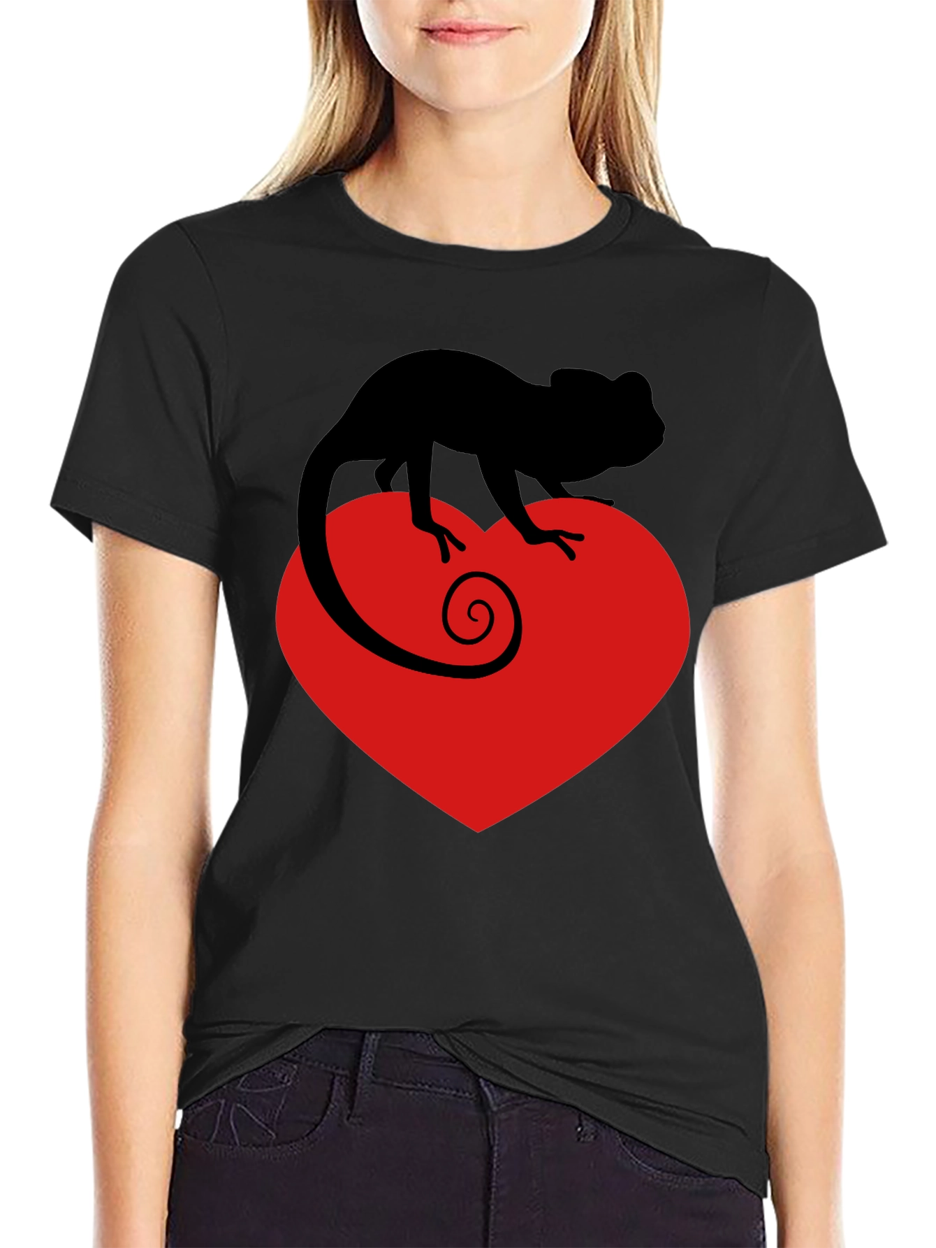 Chameleon Heart Graphic Tee - Love Reptiles!