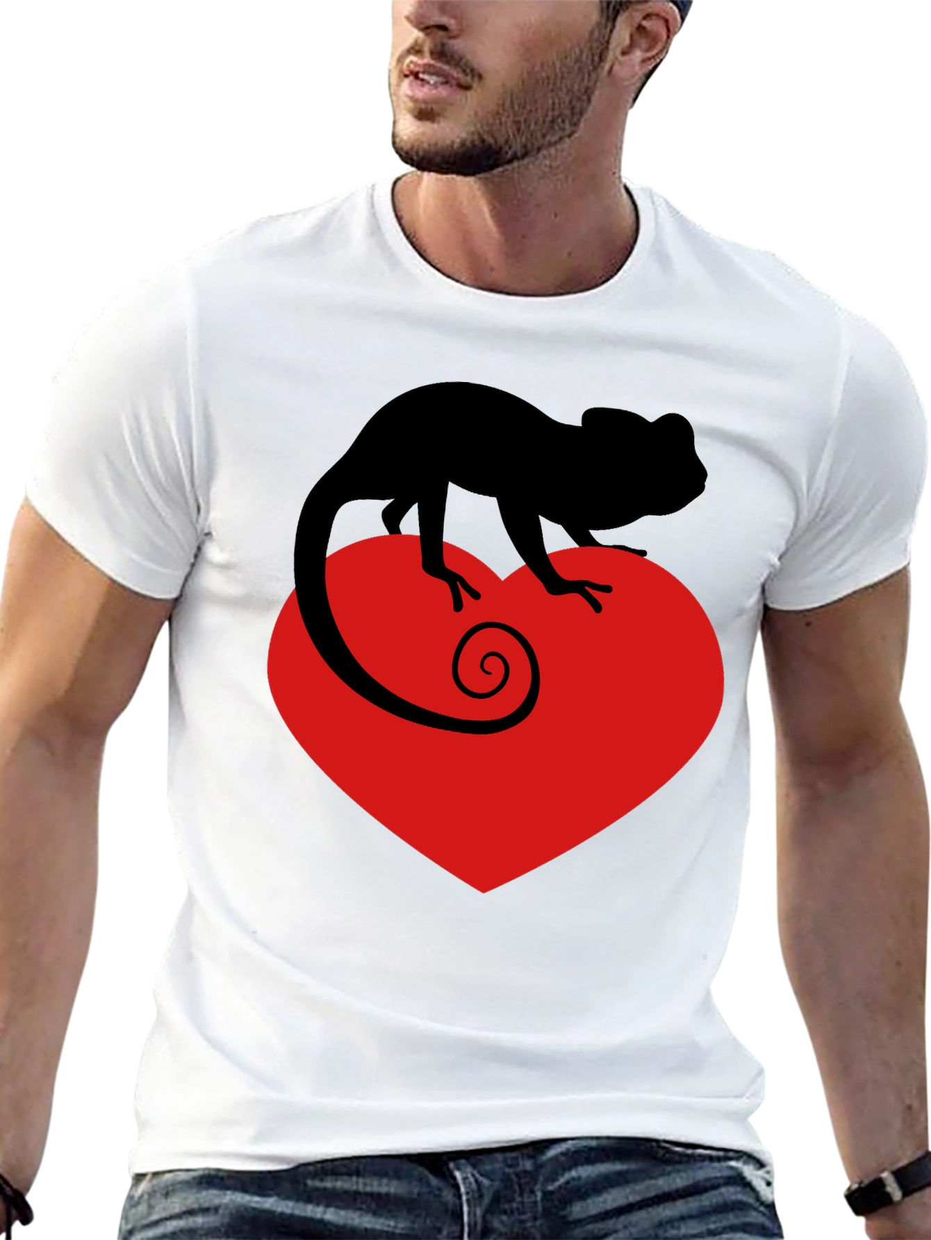 Chameleon Heart Graphic Tee - Love Reptiles!