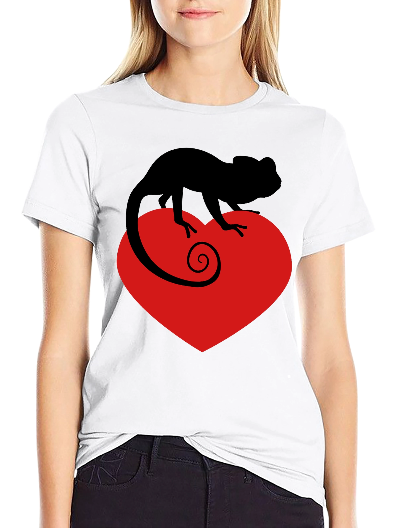 Chameleon Heart Graphic Tee - Love Reptiles!