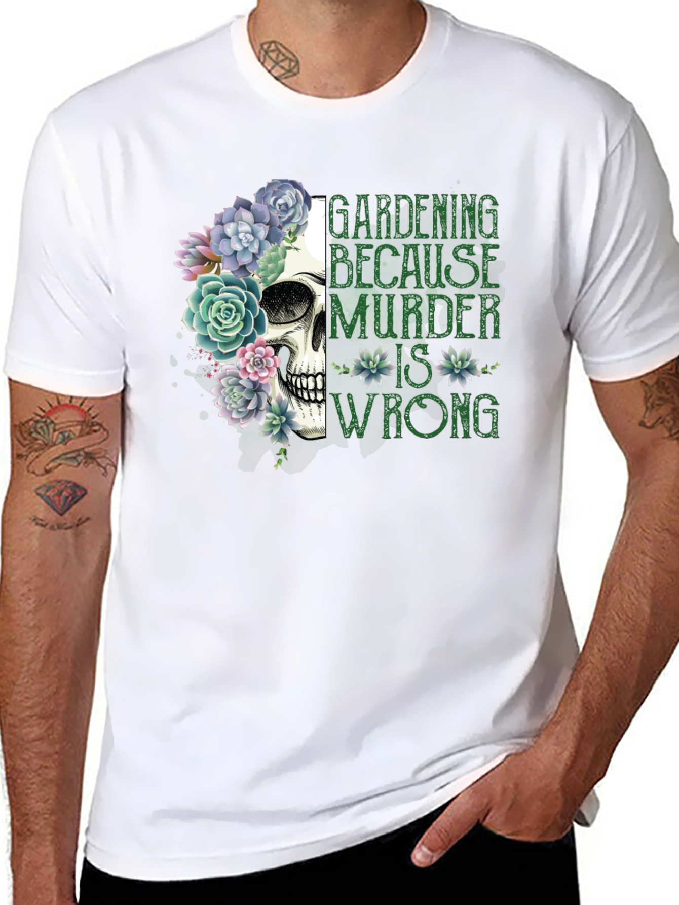 Gardening Because Murder Is Wrong T-Shirt