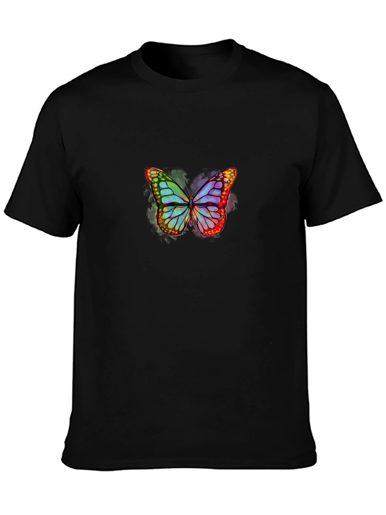 Butterfly Graphic Tee - Stylish Black T-Shirt