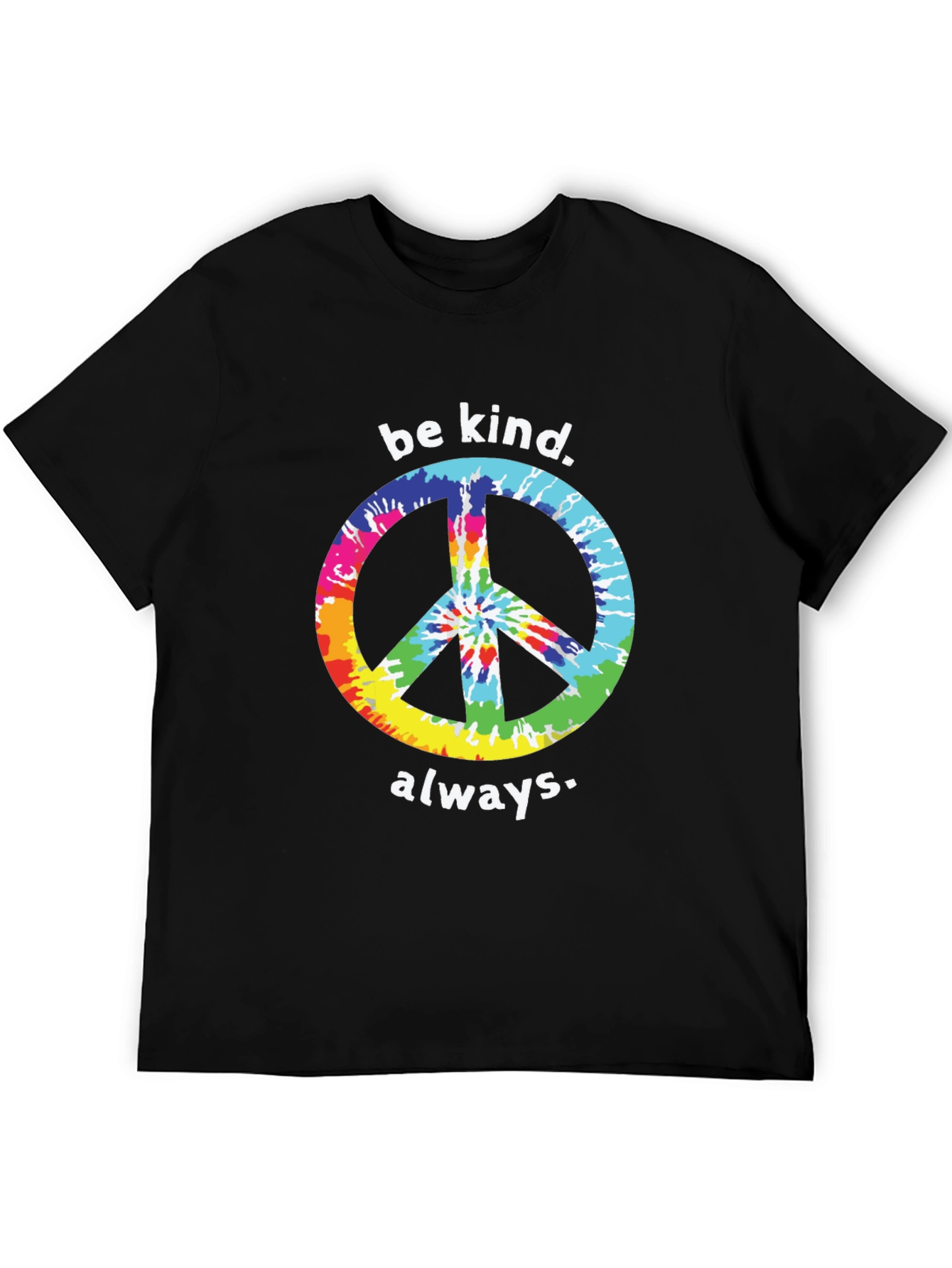 Be Kind Always Peace Sign Tie-Dye T-Shirt