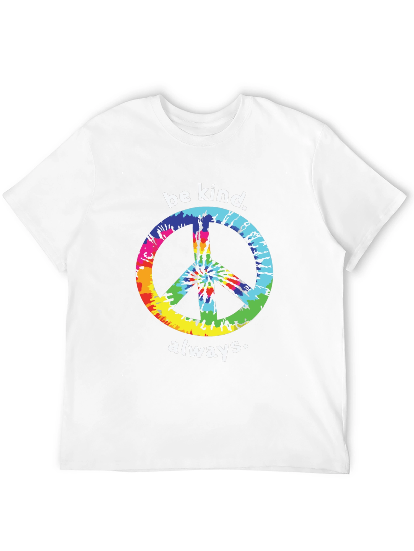 Be Kind Always Peace Sign Tie-Dye T-Shirt
