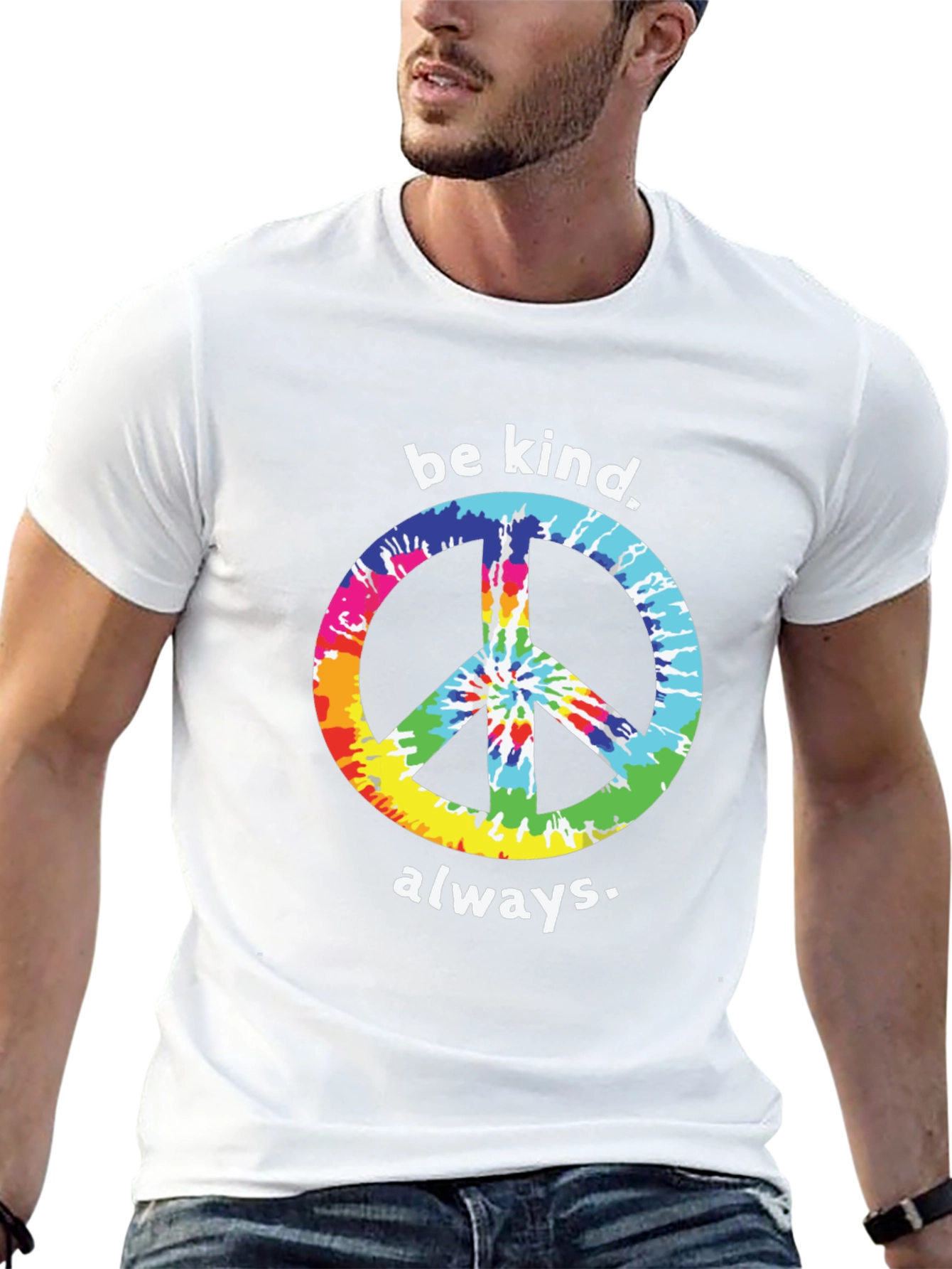 Be Kind Always Peace Sign Tie-Dye T-Shirt