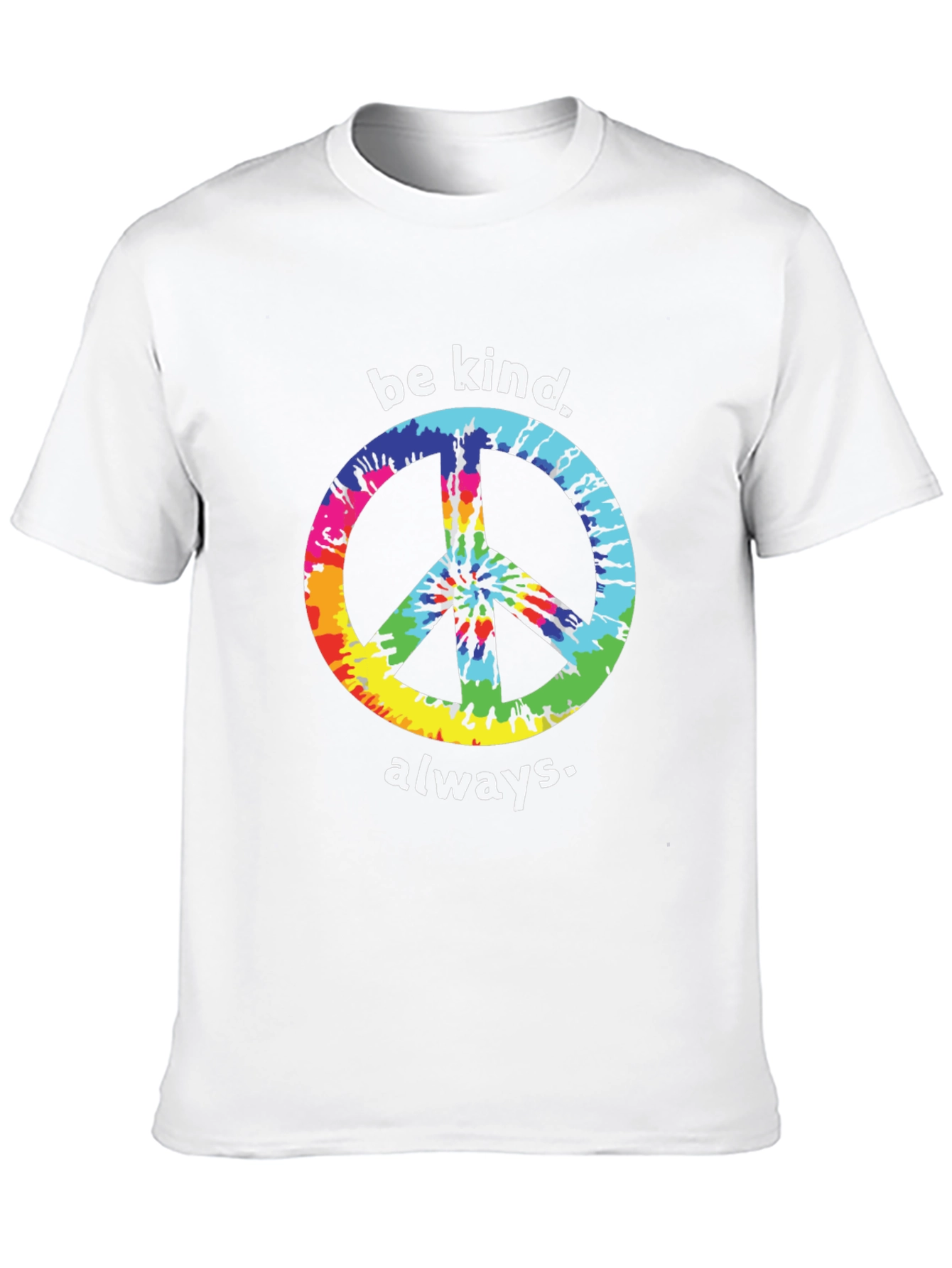Be Kind Always Peace Sign Tie-Dye T-Shirt