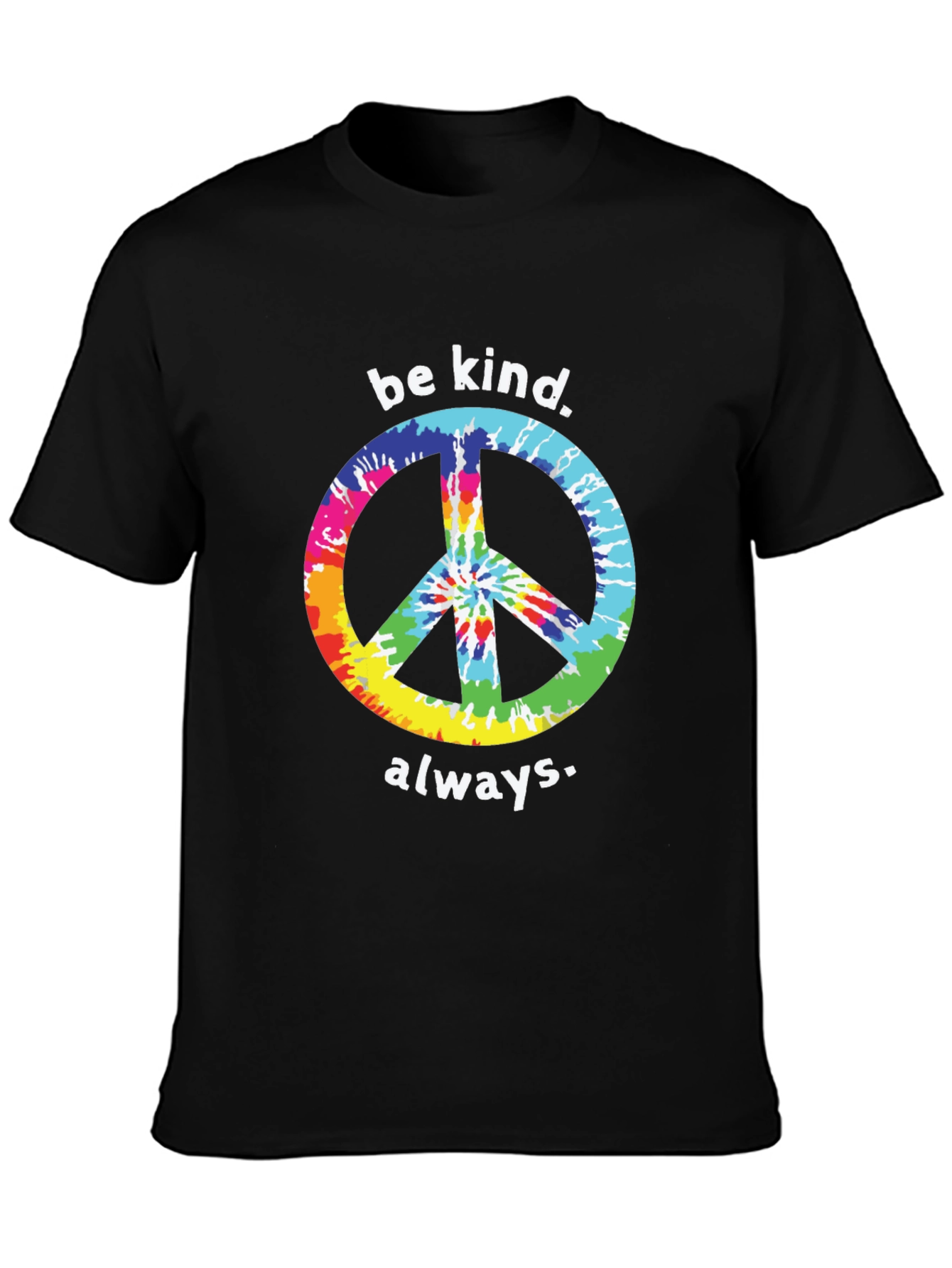 Be Kind Always Peace Sign Tie-Dye T-Shirt