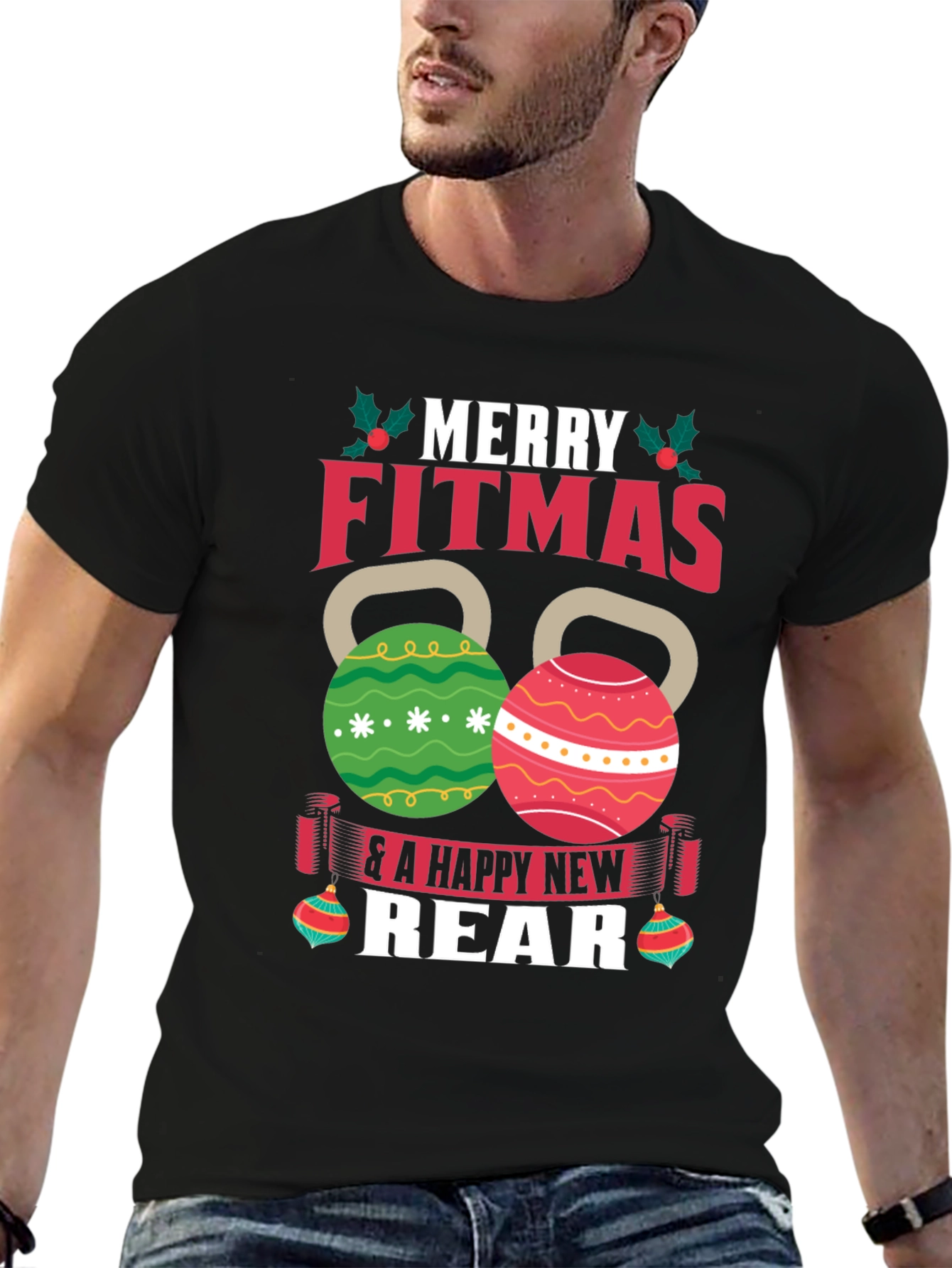 Merry Fitmas T-Shirt - Festive Fitness Apparel