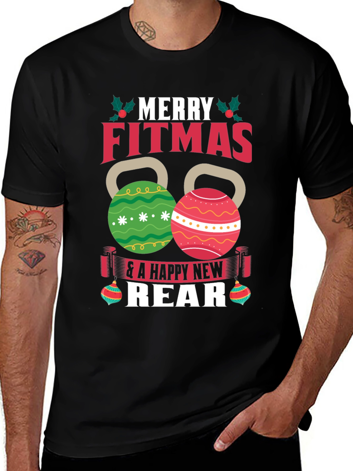 Merry Fitmas T-Shirt - Festive Fitness Apparel