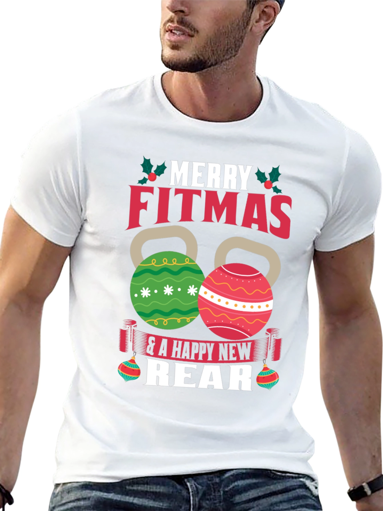 Merry Fitmas T-Shirt - Festive Fitness Apparel