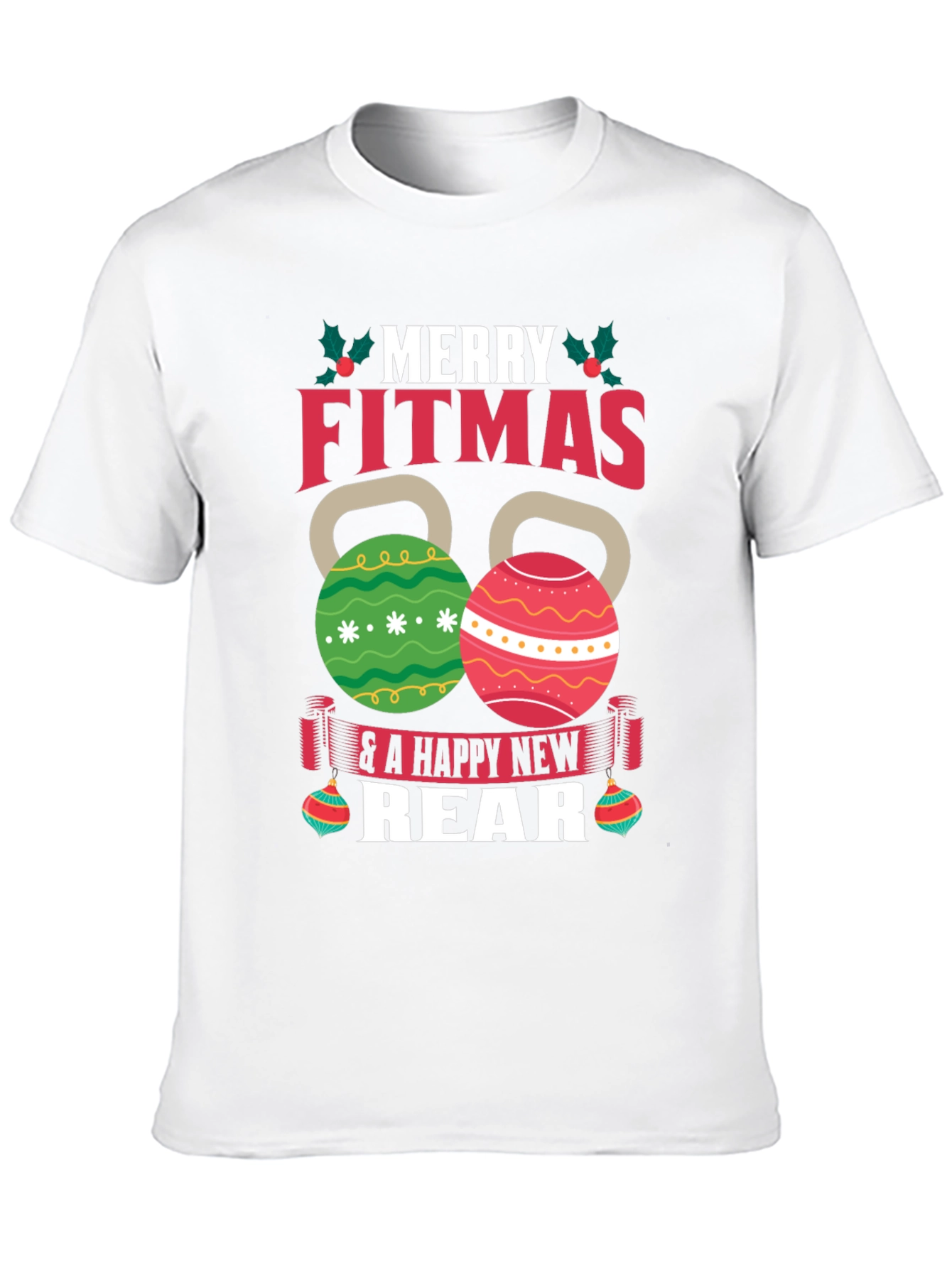 Merry Fitmas T-Shirt - Festive Fitness Apparel