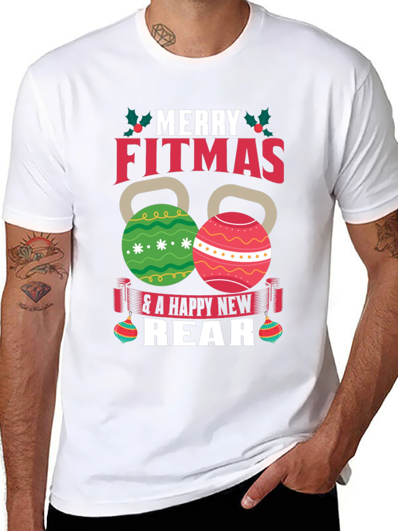 Merry Fitmas T-Shirt - Festive Fitness Apparel