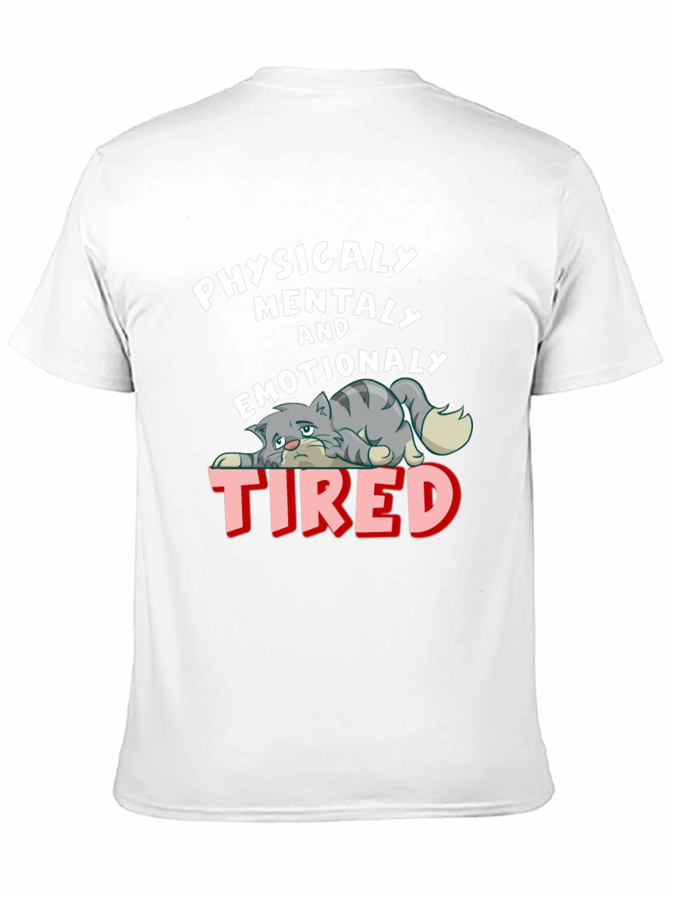 Emotionally Tired Cat Graphic Tee
