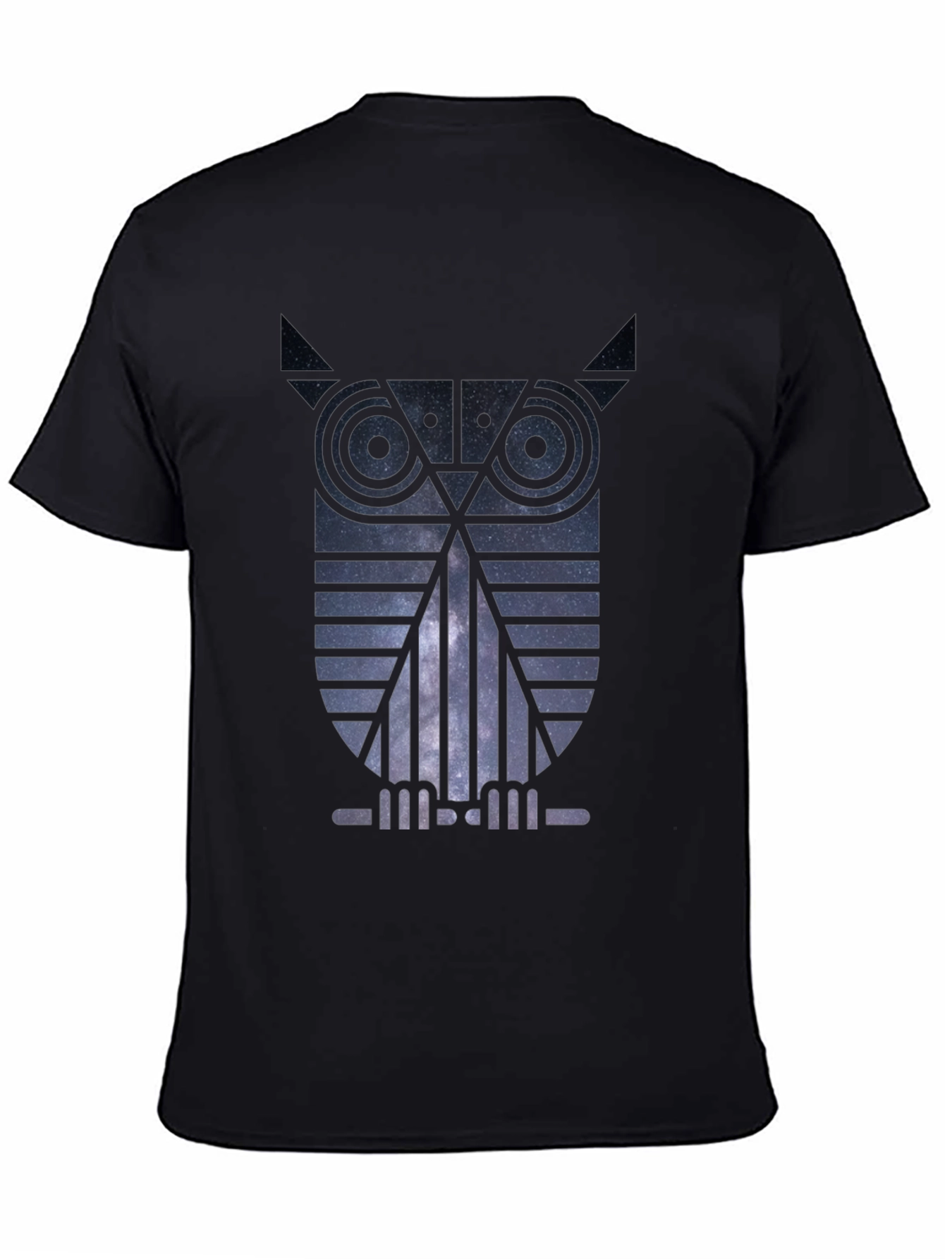 Geometric Owl T-Shirt - Galaxy Print